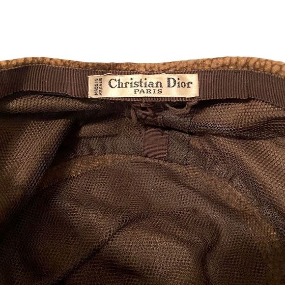 Vintage CHRISTIAN DIOR Suede Toque Hat - Picture 6 of 6